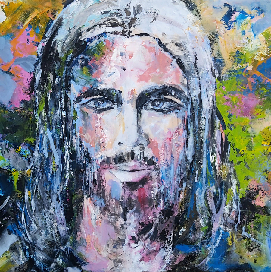 #jesus #painting #modernart #lifestyle ##artBV #Berchtoldvilla #Salzburg #Künstler